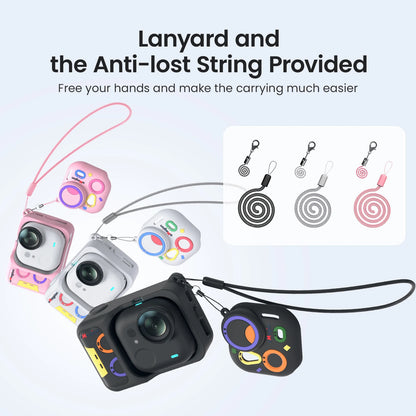 Purilite Select Silicone Protective Case – Anti-Loss Strap Go Ultra Protective Case with Detachable Lens Cap – Full Body  Shockproof Camera Cover