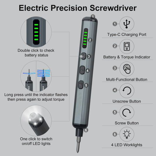 Purilite Select 68-in-1 Precision Electric Screwdriver Set