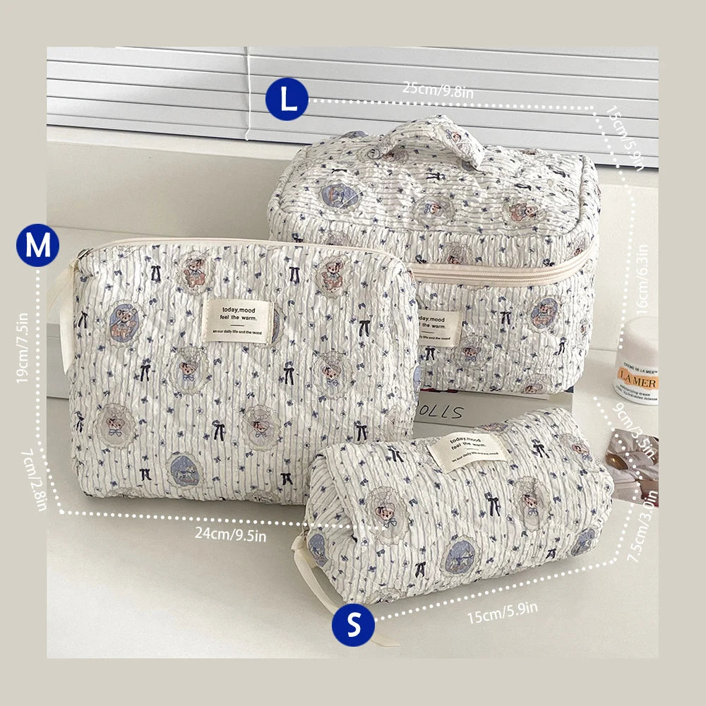 Purilite Select Quilted Cotton Makeup Bag