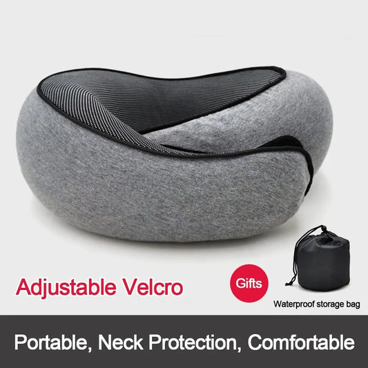 Purilite Select Memory Foam Travel Neck Pillow – U-Shaped Snail Style Portable Sleep Support Pillow