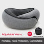 Purilite Select Memory Foam Travel Neck Pillow – U-Shaped Snail Style Portable Sleep Support Pillow