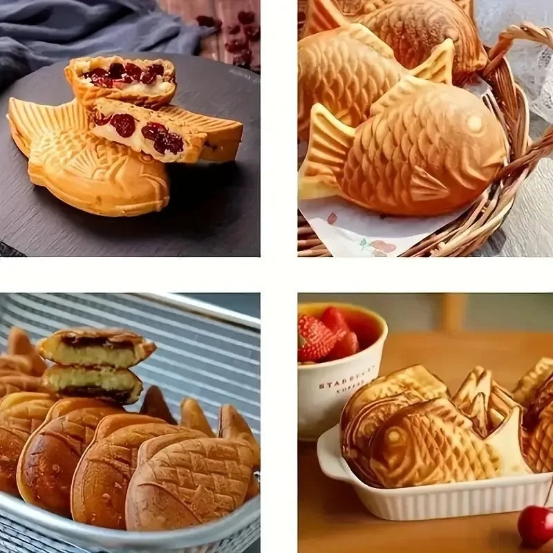 Taiyaki Fish Waffle Maker Pancake Batter Dispenser For Dessert Cake Maker Pan Japanese  Double Pancake Kitchen Baking Tools - PuriLite
