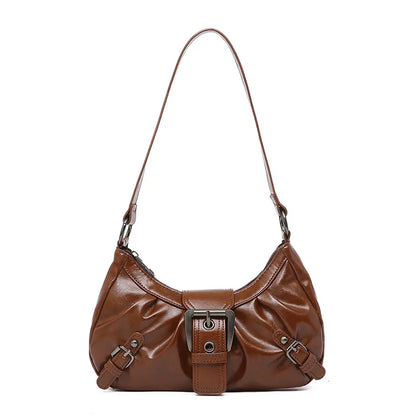 Purilite Select Y2K Retro Pleated Hobo Shoulder Bag