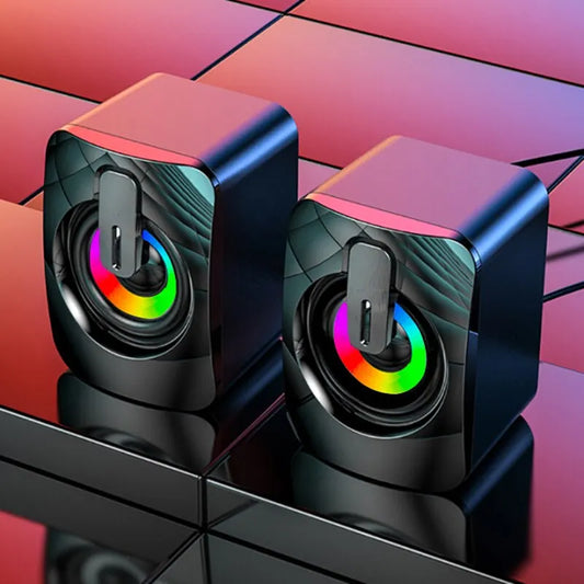 Purilite Select HiFi Stereo USB Computer Speakers with LED Light & Microphone