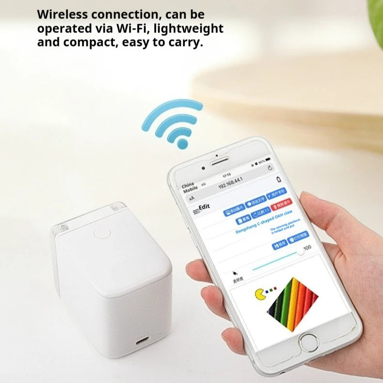 Purilite Select Portable Color Mini Inkjet Printer Wireless WiFi 2.4G Handheld Mobile Printer for Gift Cards, Logos, Labels and Custom Printing - PuriLite