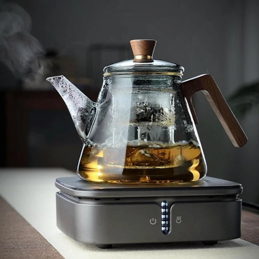 Purilite Select Electric Ceramic Tea Stove with Glass Teapot – 220V Smart Touch Tea Cooker for Fast Heating and Modern Tea Brewing - PuriLite