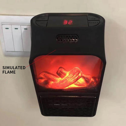Flame Fireplace Heater Room Portable Electric Heater Plug in Wall Stove Mini Household Radiator Remote Warmer Machine For Winter