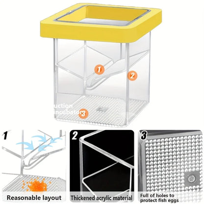 Floating Fish Breeding Isolation Box Aquarium Breeder Feeder Fish Tank Hatchery Incubator Fish Tank Transparent Incubator Box