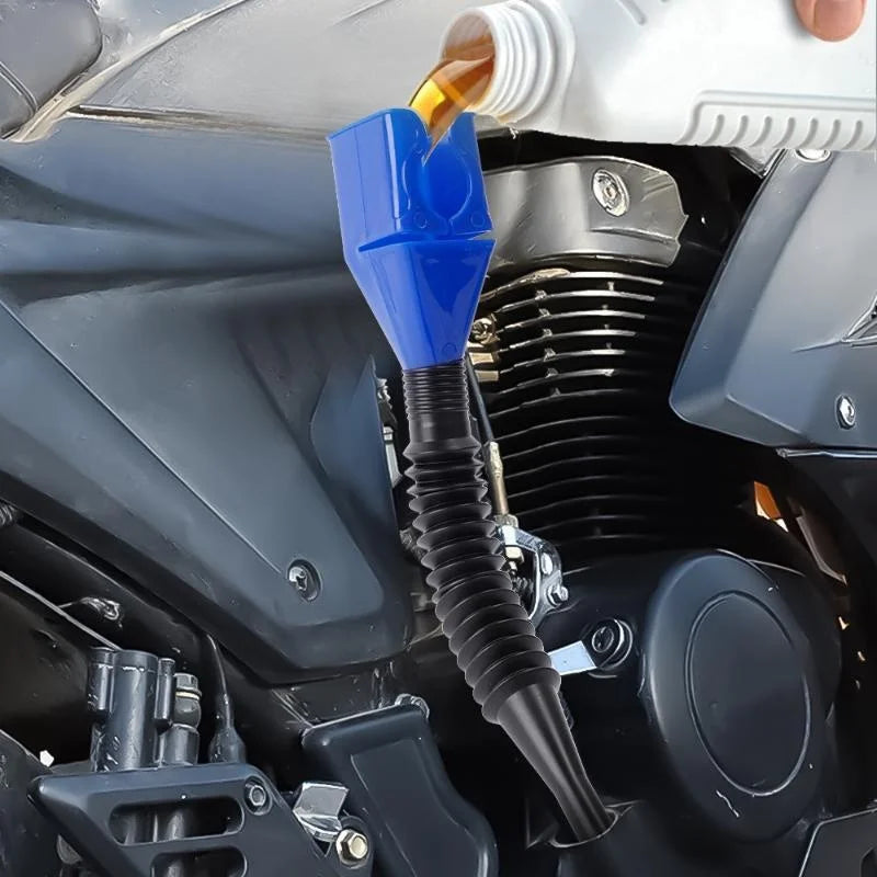 Purilite Select Telescopic Fuel Funnel Portable Foldable Oil Transfer Funnel for Engine Oil, Gasoline, Automotive, Garage, and Household Use