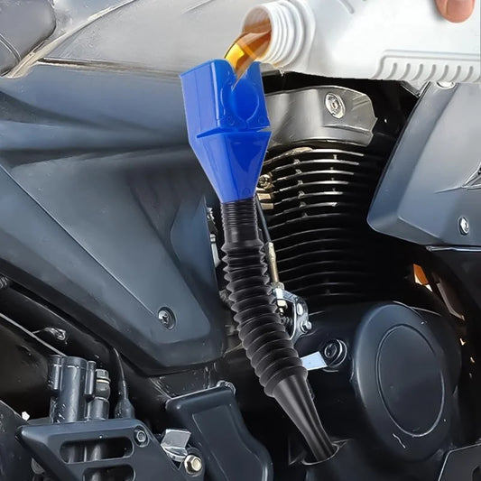 Purilite Select Telescopic Fuel Funnel Portable Foldable Oil Transfer Funnel for Engine Oil, Gasoline, Automotive, Garage, and Household Use