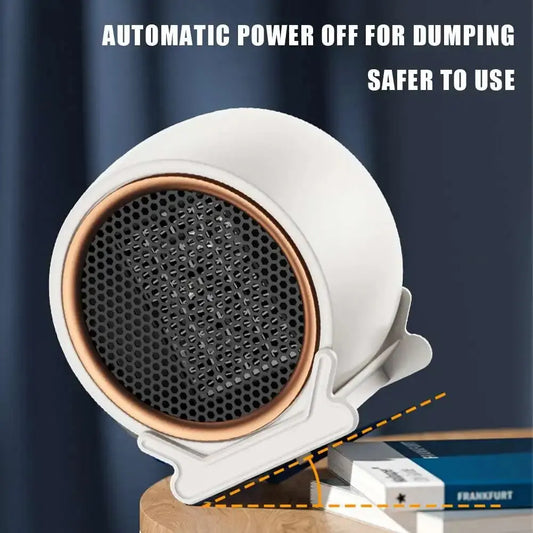 1200W Desktop Warm Air Heater, PTC Fast Heating with 2-Speed Settings, Portable Electric Space Heater for Home Use