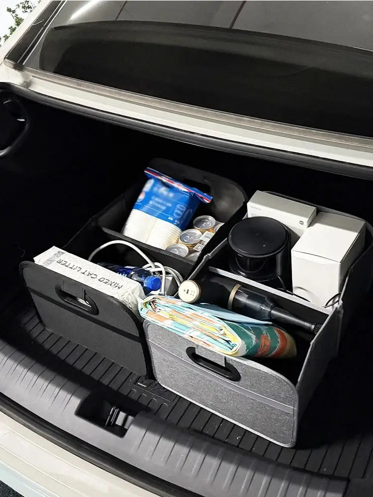 Purilite Select Foldable Car Trunk Organizer Storage Box for SUV, Portable Camping Storage Bin, Multi-Purpose Space Saving Cargo Organizer