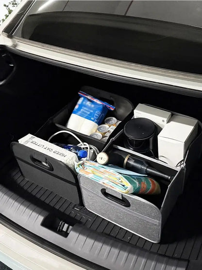 Purilite Select Foldable Car Trunk Organizer Storage Box for SUV, Portable Camping Storage Bin, Multi-Purpose Space Saving Cargo Organizer
