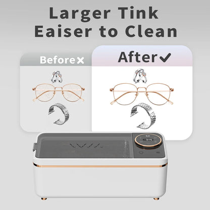Purilite Select 45KHz Ultrasonic Cleaner, Multifunctional Deep Cleaning Machine for Glasses, Jewelry, Dentures, Makeup Brushes & Small Accessories