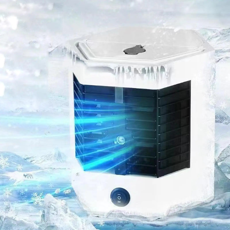 Purilite Select™ USB Mini Air Conditioner Cooler Fan – 2-Gear Cooling, Humidifier &amp; Atomizer