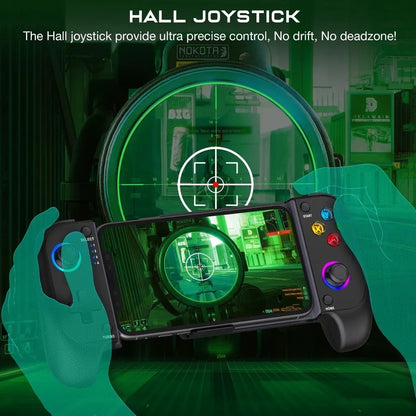 Purilite Select MC100 Hall Effect Wireless Gamepad with RGB Lighting – Adjustable Mobile & Tablet Controller, Anti-Drift Precision Joystick - PuriLite