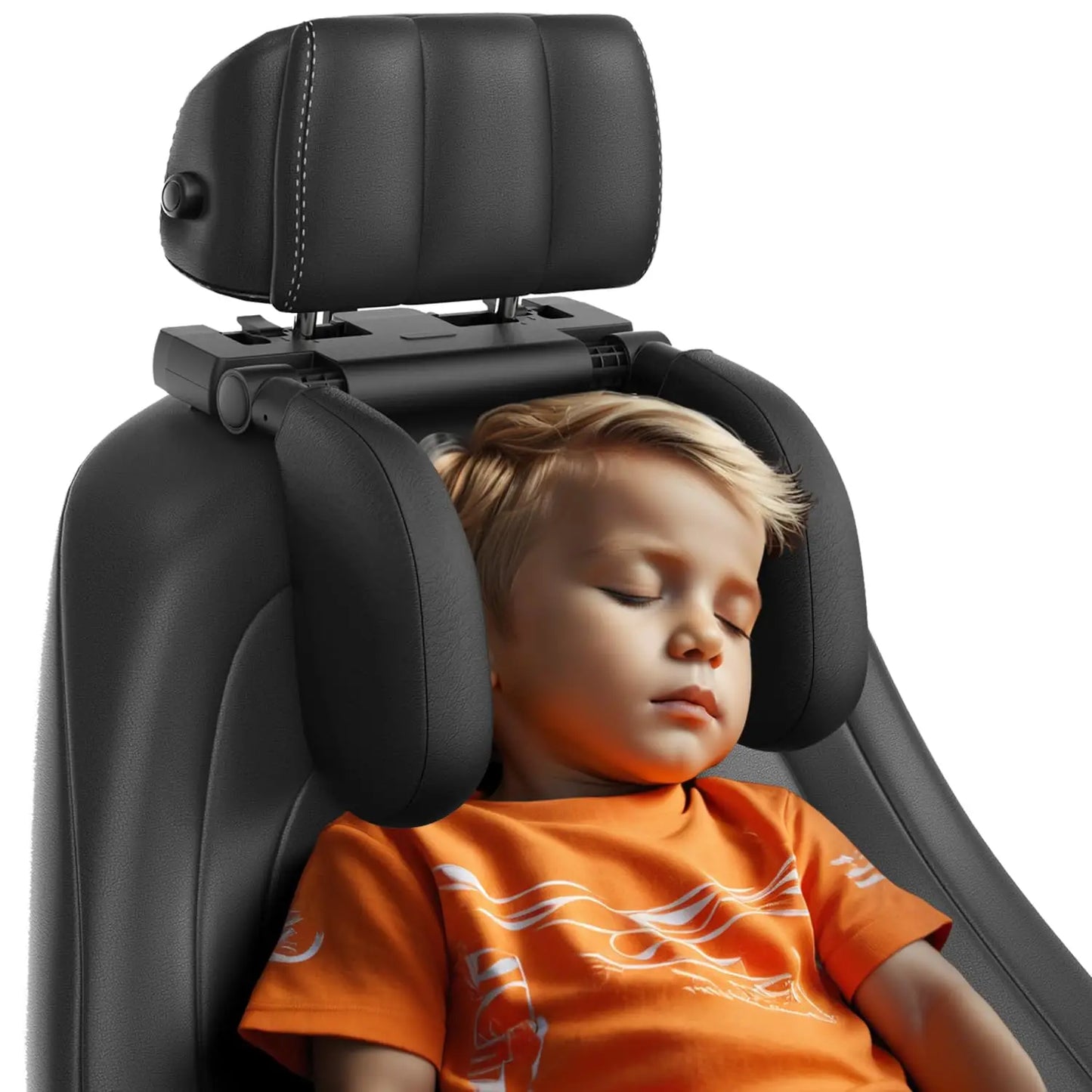 Purilite Select Adjustable Memory Foam Car Headrest Pillow with Neck Support, 180° Travel Sleeping Cushion for Car Seats, Thickened Road Comfort Head Pillow - PuriLite