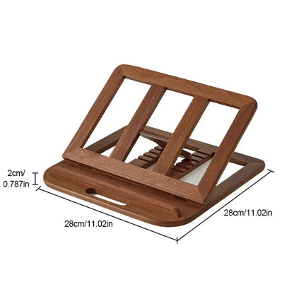 Purilite Select Adjustable Wooden Reading Stand for Books, Tablets, Notebooks, and Study Support with Multi-Angle Viewing - PuriLite