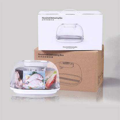 Purilite Select Food Thaw Plate – 32x24.5cm Household Kitchen Freezer Defrost Tray with Dust-Proof Locking Lid - PuriLite