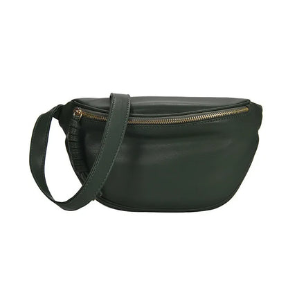 Purilite Women’s Fashion PU Leather Chest & Waist Bag
