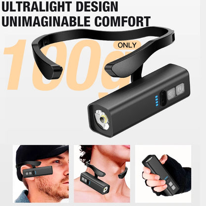 Purilite Select Ear Clip LED Headlamp Rechargeable Waterproof Headlight Hands Free Flashlight for Fishing Hiking Running Cycling and Outdoor Use