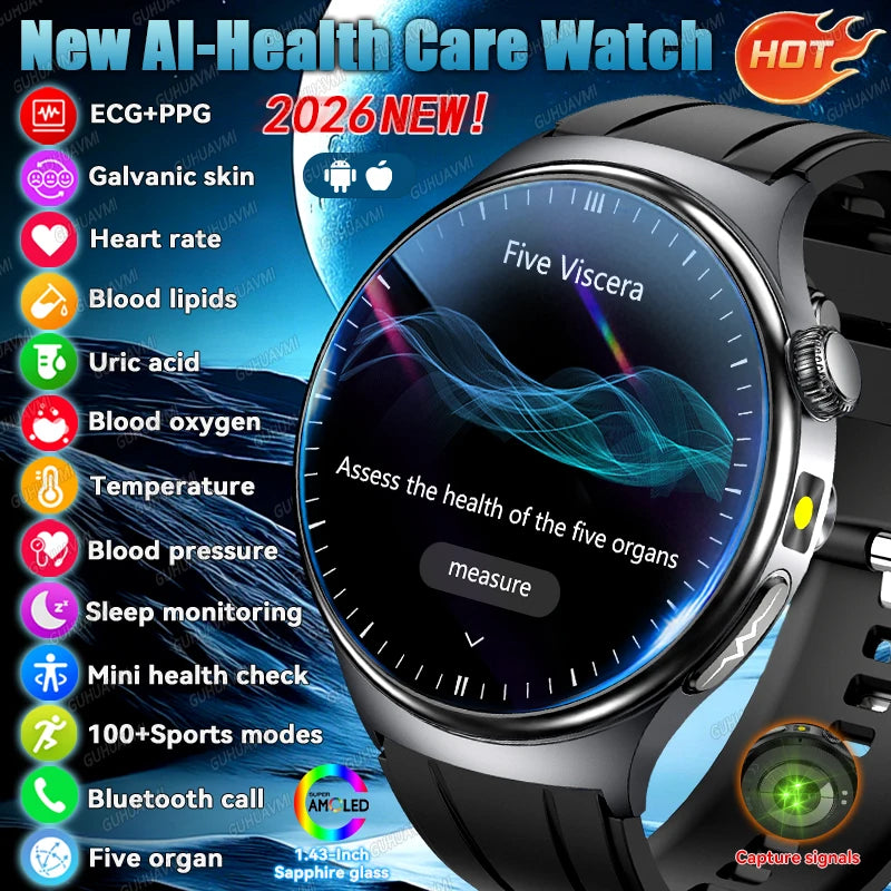 Advanced Smart Health Monitoring Watch | AMOLED Fitness Smartwatch with ECG, PPG, Sleep Tracking and Activity Monitoring