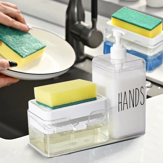 Purilite Select – 2-in-1 Hand Press Soap Dispenser with Sponge Holder