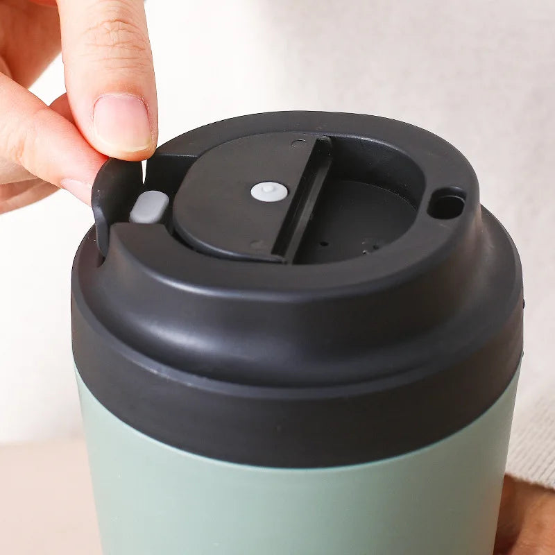 Purilite Select – 380ML Ceramic Coffee Mug with Lid (Modern Minimalist Style)
