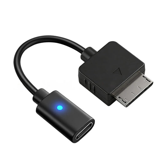 Purilite Select Type C Charging and Data Adapter Cable for PSP Go Compatible Devices with LED Indicator 10cm USB Converter Cord