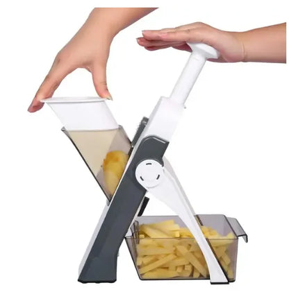 Purilite Select Multifunctional Vegetable Cutting Machine 5-in-1 Manual Food Chopper Slicer Dicer for Kitchen - PuriLite