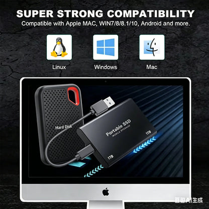 Purilite Select Portable External SSD USB 3.2 High-Speed Storage Drive for Laptop, PC, Mac & Mobile Devices