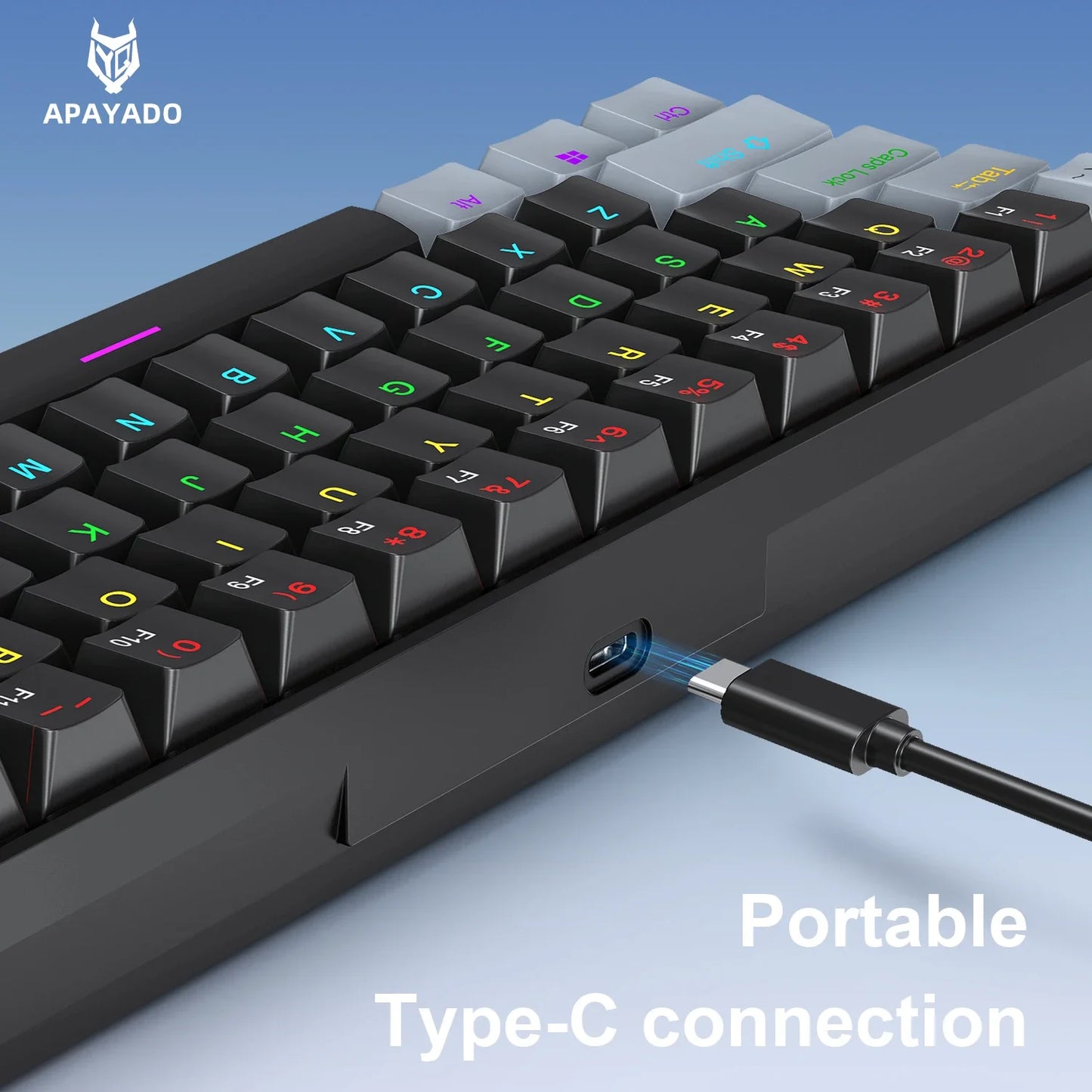 Purilite Select K61 Mini Wired Mechanical Keyboard – 60% Layout, RGB Backlit, Hot-Swappable