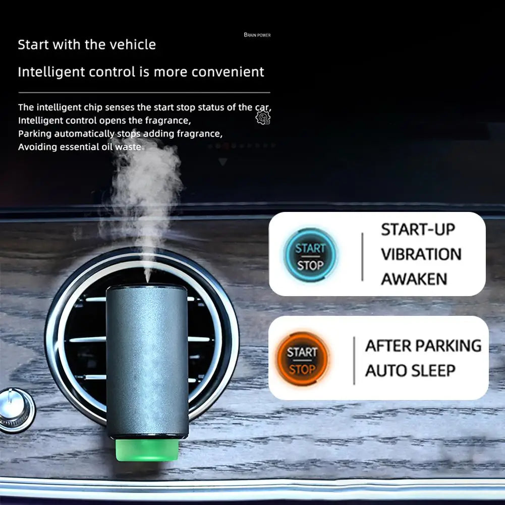 Smart Car Air Freshener 3 Mode Adjustable Auto Aroma Diffusion Aluminum Alloy Design for Home Office Car Interior Pet Area