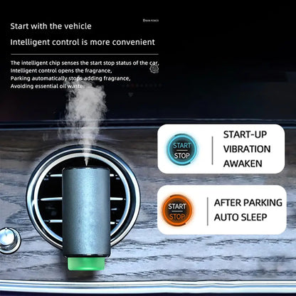 Smart Car Air Freshener 3 Mode Adjustable Auto Aroma Diffusion Aluminum Alloy Design for Home Office Car Interior Pet Area
