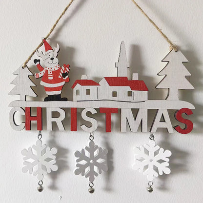 Purilite Select Wooden Christmas Door Hanging Ornament – Festive Wall & Door Décor for Merry Christmas and Happy New Year