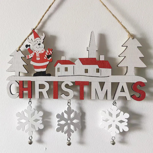 Purilite Select Wooden Christmas Door Hanging Ornament – Festive Wall & Door Décor for Merry Christmas and Happy New Year - PuriLite