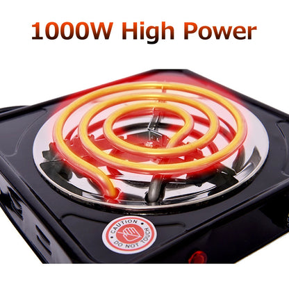 Electric Furnace Household Mini Single Disc Burner Portable Hot Plate Mosquito Incense Furnace 1000W 200-1000℃ Kitchen Stove