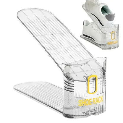 Purilite Select 10Pcs Adjustable Shoe Organizer | Footwear Support Slot | Space Saving Cabinet Closet Stand | Shoes Storage Rack | Shoebox Storage