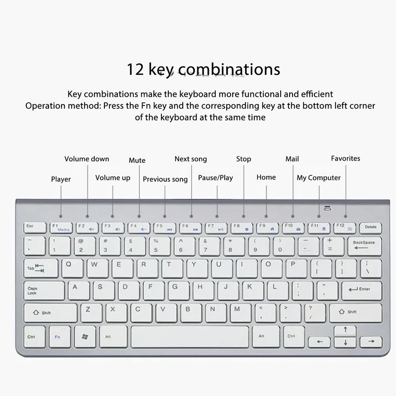 Purilite Select Slim Wireless Keyboard & Mouse Combo