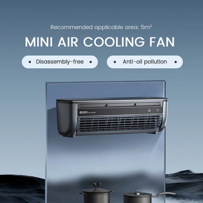 EDON E868 Wall-Mounted Air Cooling Fan 20W Power Quick Cooling Easy To Install Leafless Home Kitchen Air Conditioning Fan - PuriLite