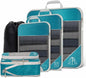 Purilite Select 6-Piece Travel Packing Cubes Set with Shoe Bag, Lightweight Luggage Organizer Bags for Suitcase, Wardrobe & Travel Storage