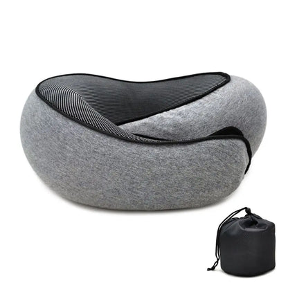 Purilite Select Memory Foam Travel Neck Pillow – U-Shaped Snail Style Portable Sleep Support Pillow