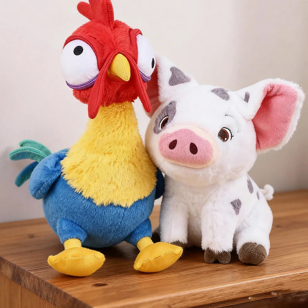 Purilite Select Cute Pig and Rooster Plush Stuffed Animal Toy Soft PP Cotton Cuddly Toy for Kids Room Decor Birthday Gift