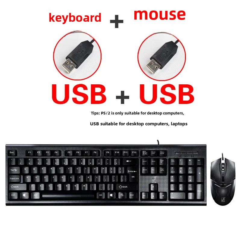 Purilite Select Wired Gaming Mouse & Keyboard Combo Q9