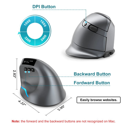 Purilite Select F26C Vertical Bluetooth Wireless Mouse