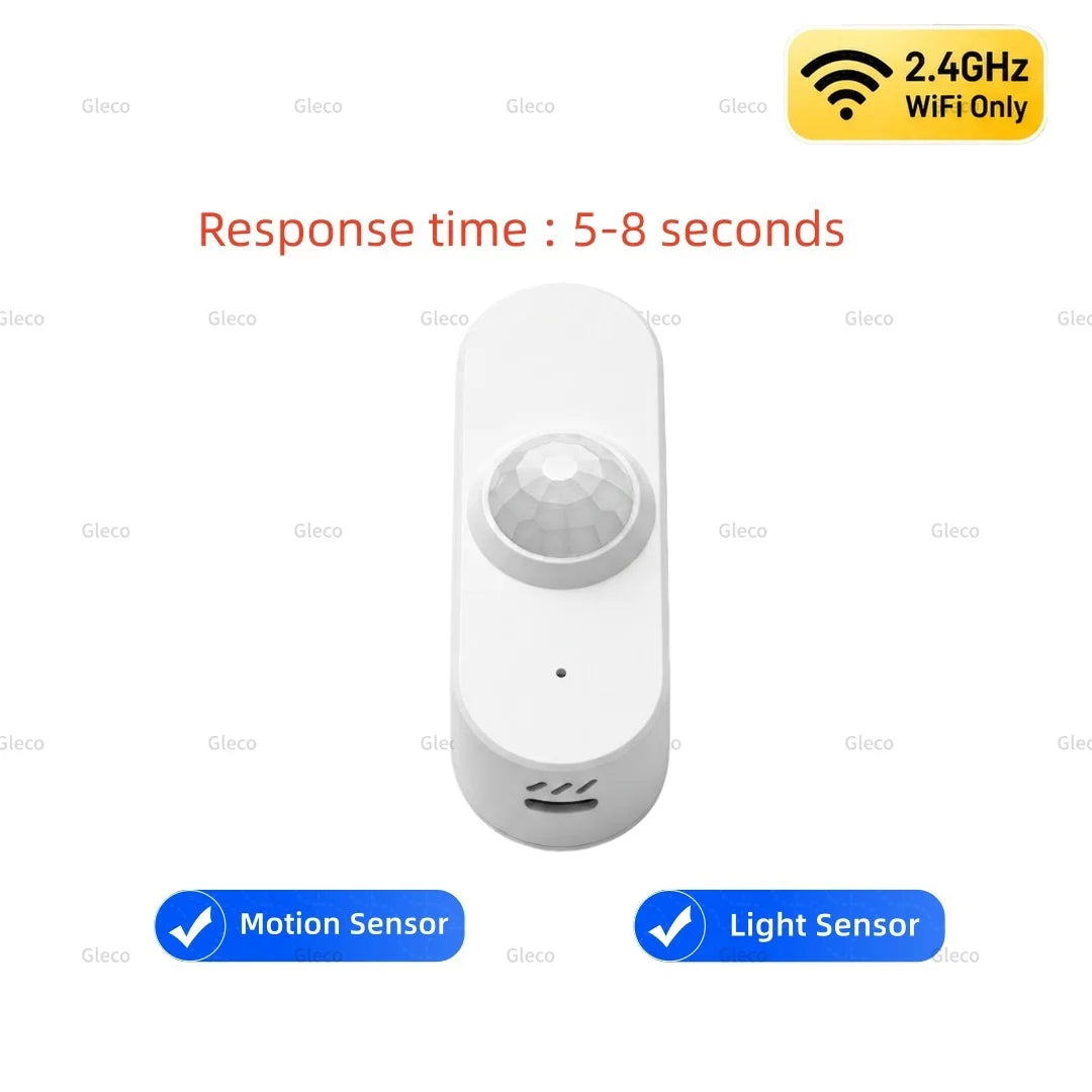 TUYA WiFi Smart PIR Motion Sensor With Light Detector Option Temperature Humdity Detection Smart Life Security Alarm Automation