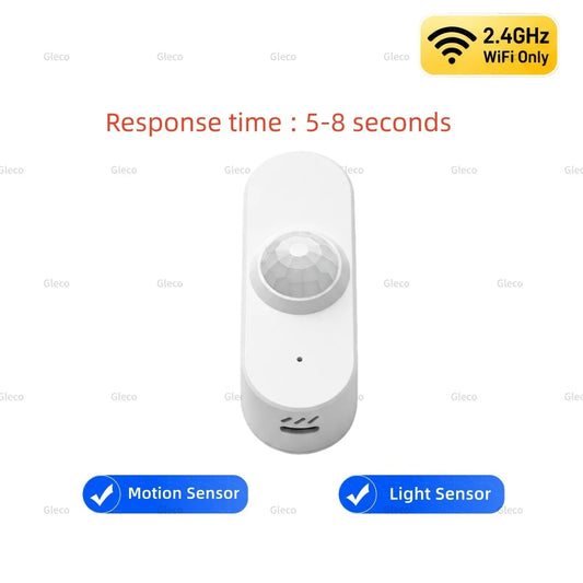 TUYA WiFi Smart PIR Motion Sensor With Light Detector Option Temperature Humdity Detection Smart Life Security Alarm Automation