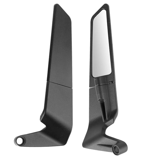 For 7/8" 22mm Handlebar Universal Motorcycle Rearview Mirrors Wide Angle 1 Pair Anti-glare Blue Glass