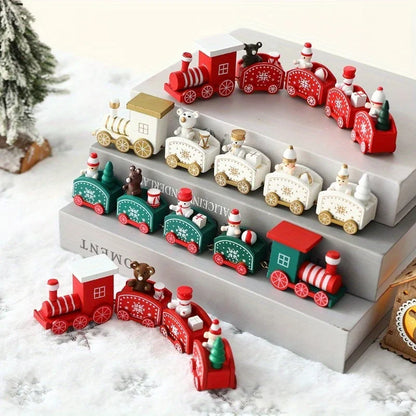 Purilite Select Wooden Christmas Train Ornament – Classic Holiday Tabletop Decoration & Christmas Gift
