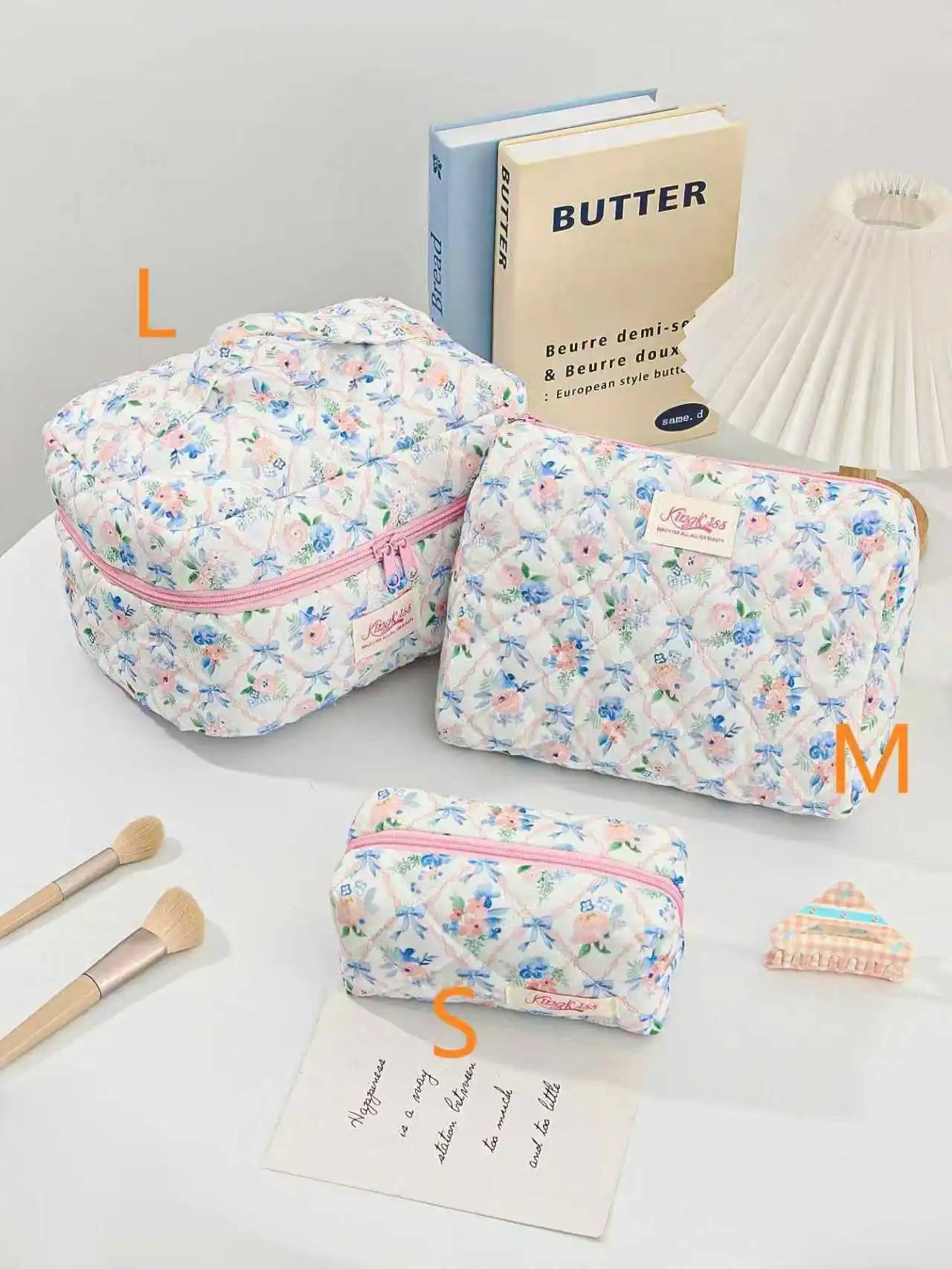 Purilite Select Quilted Cotton Makeup Bag